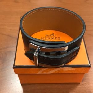 🧡Hermès Intense black leather bracelet🧡